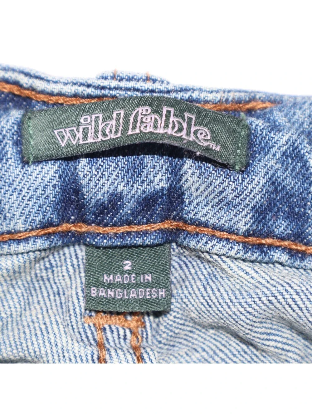 Wild Fable Girls Mid-Rise Denim Shorts Size 2 Blue
